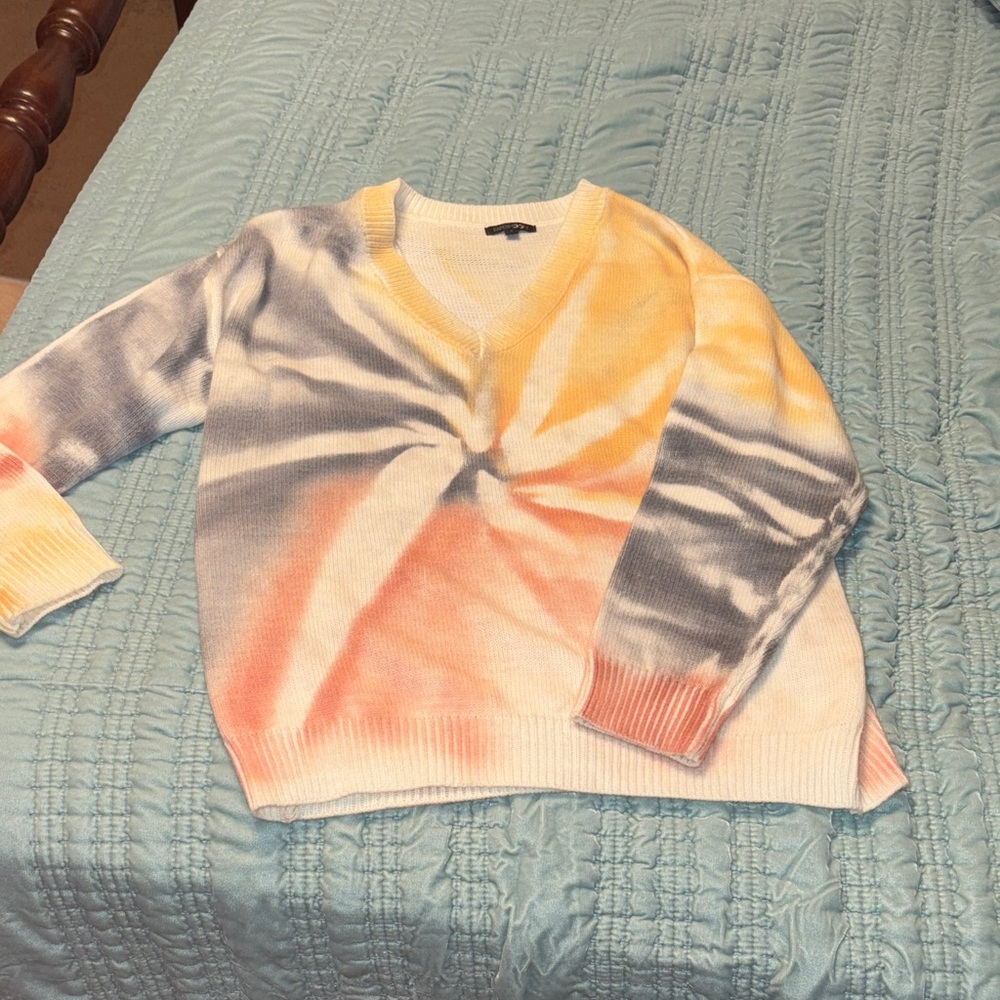 Papermoon Tie-Dye V-Neck Sweater